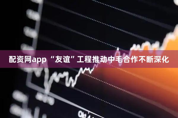 配资网app “友谊”工程推动中毛合作不断深化